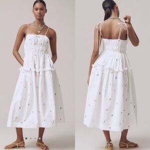 En Saison Nellie sleeveless smocked midi dress